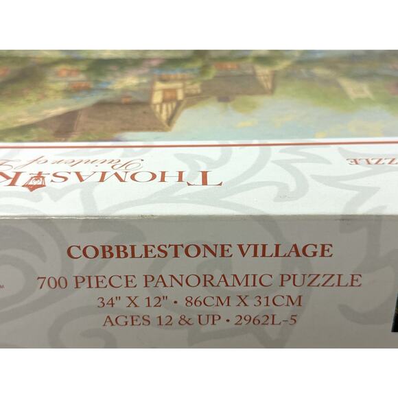 Thomas Kinkade Cobblestone Village 700 Piece Panoramic Puzzle Ceaco 2007 Sealed - Picture 7 of 7